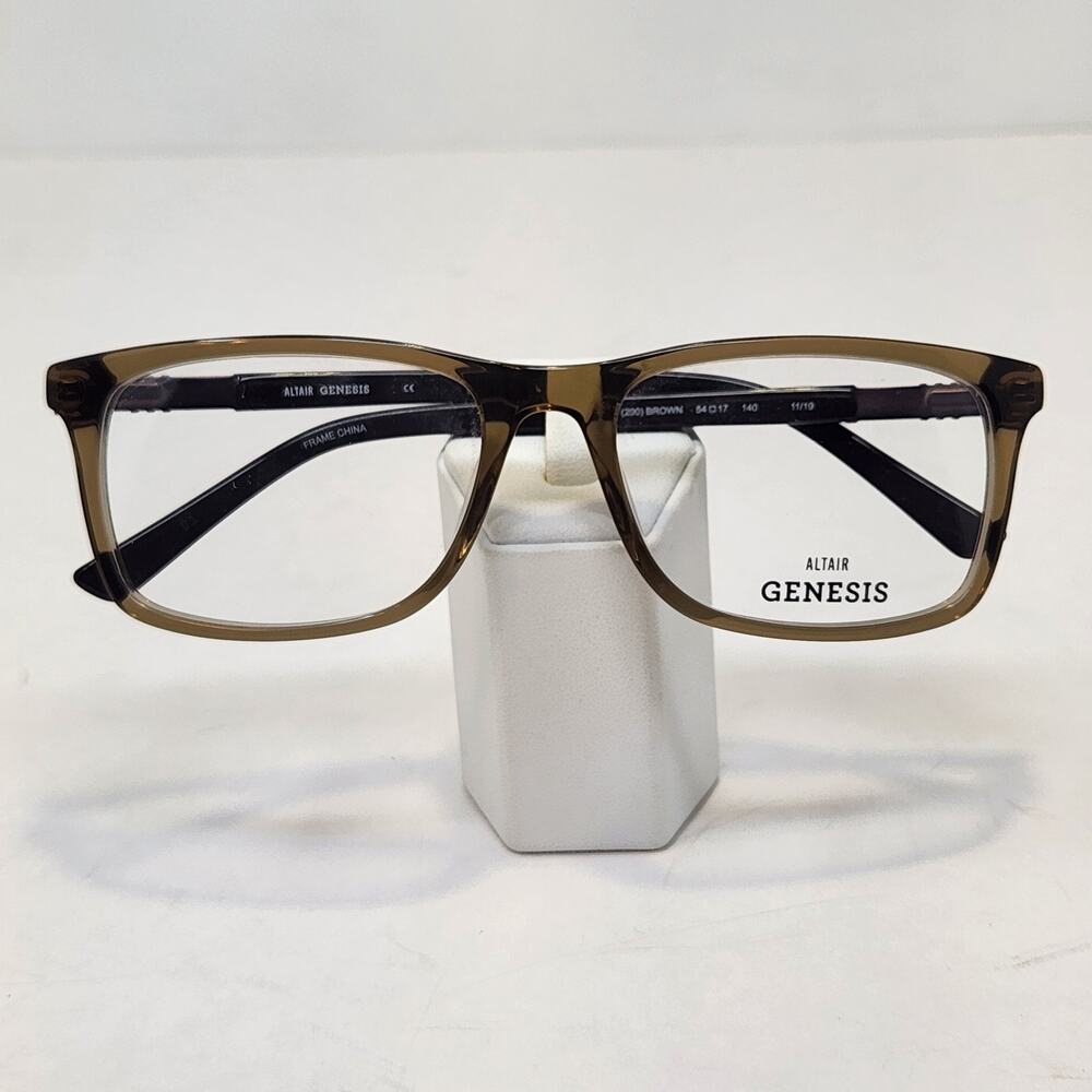 Altair Genesis G4047 200 Brown Eyeglasses Frames Full Rim Rectangle Plastic